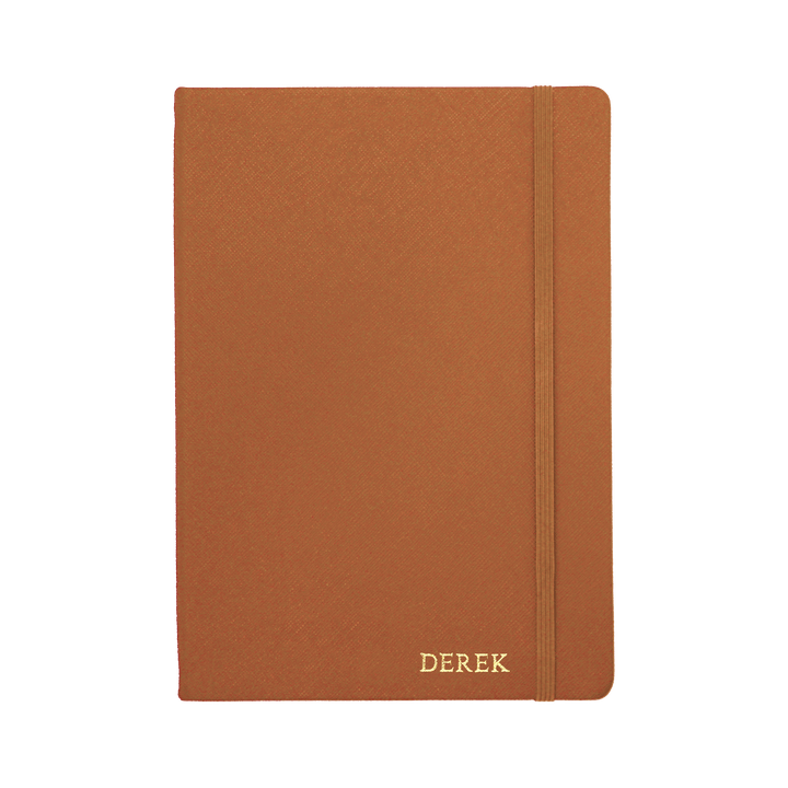 Caramel - A5 Saffiano Notebook - THEIMPRINT PTE LTD
