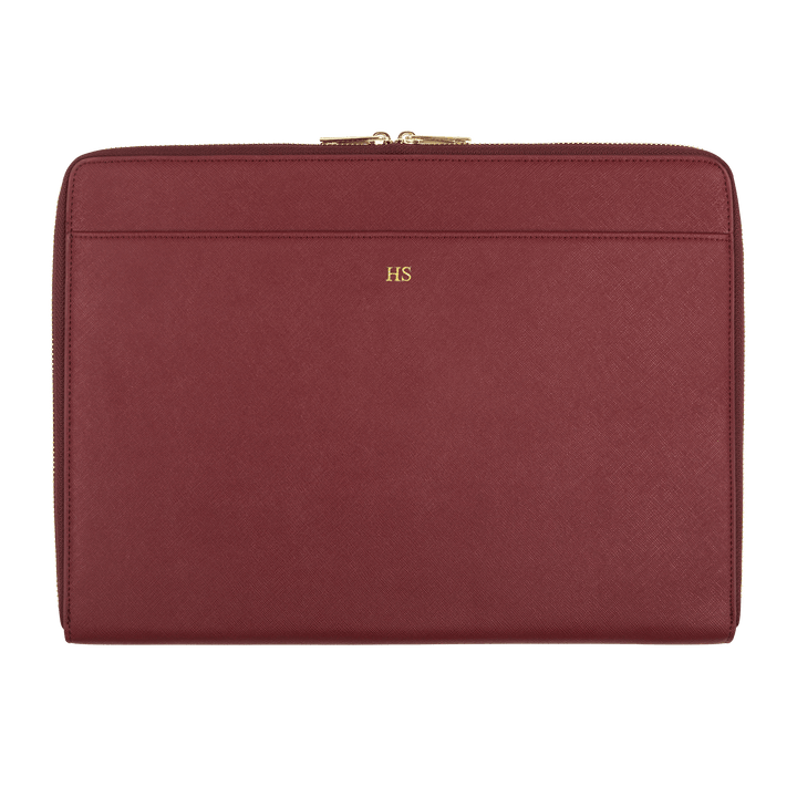 Burgundy - Saffiano 13'' Laptop Sleeve - THEIMPRINT CO