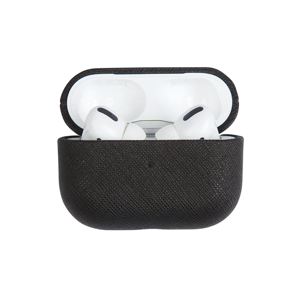 Black - Saffiano AirPod Pro Case Cover - THEIMPRINT