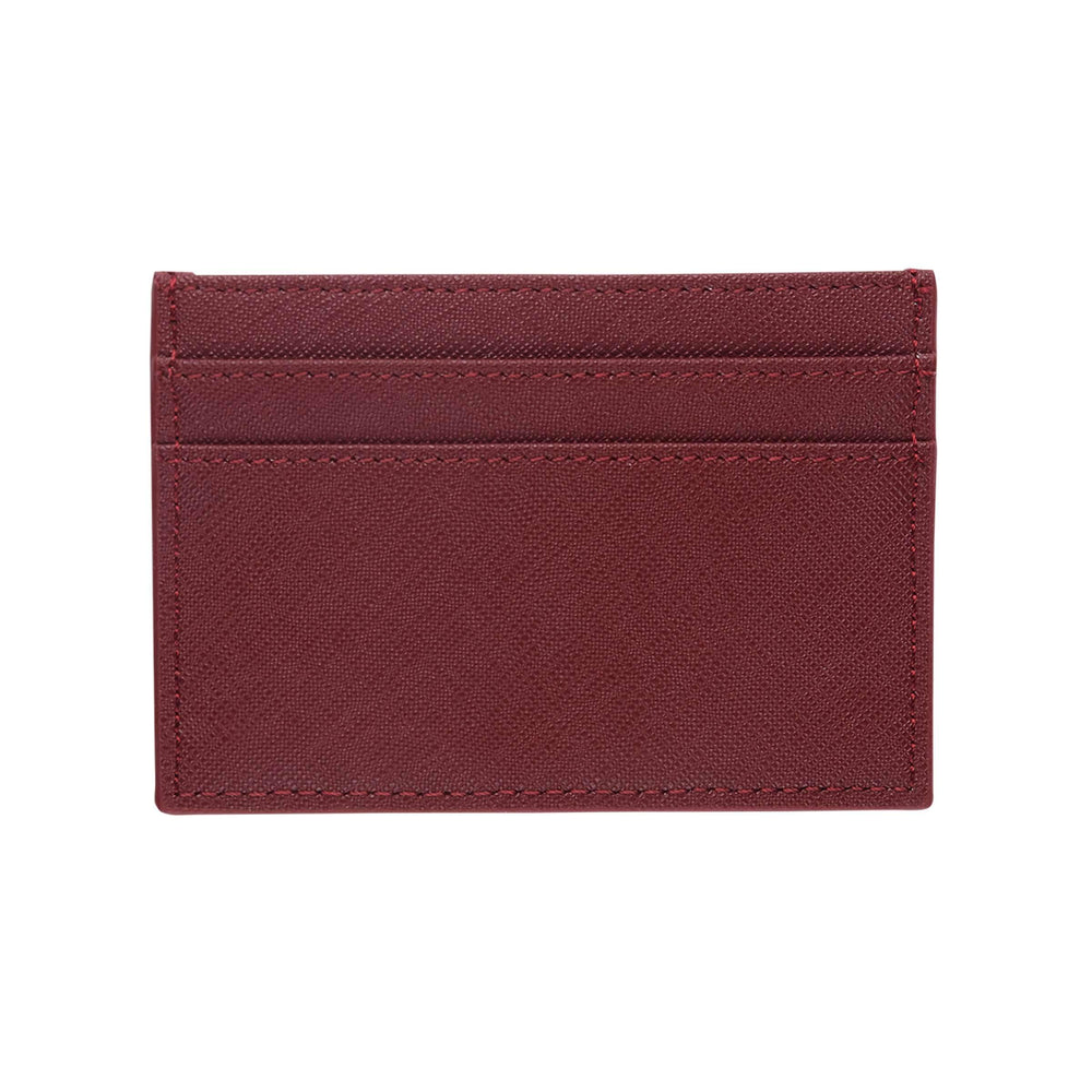 Burgundy - Saffiano Cardholder | Personalise | TheImprint Singapore