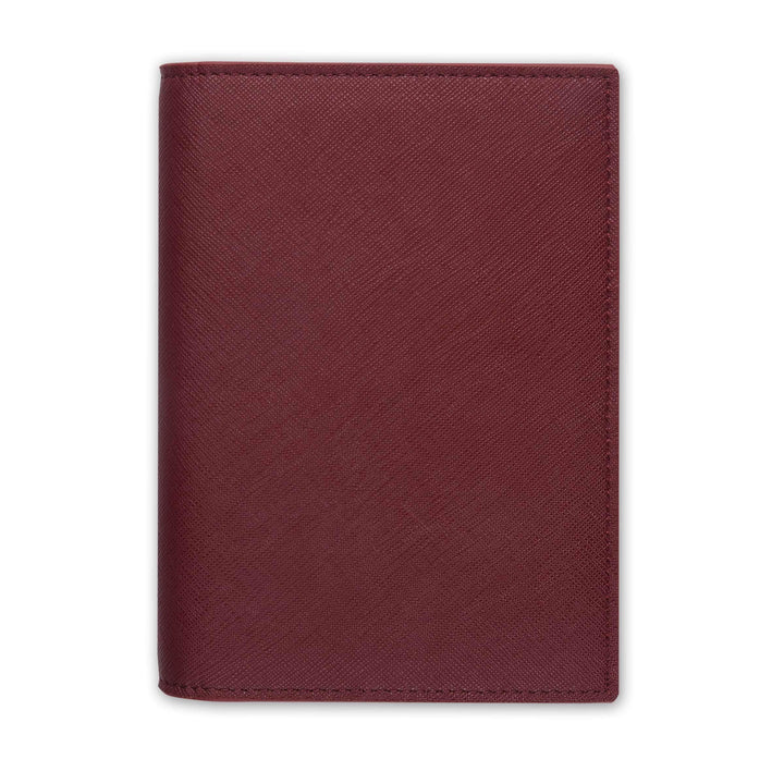 Burgundy - Saffiano Passport Cover | Personalise | TheImprint Singapore