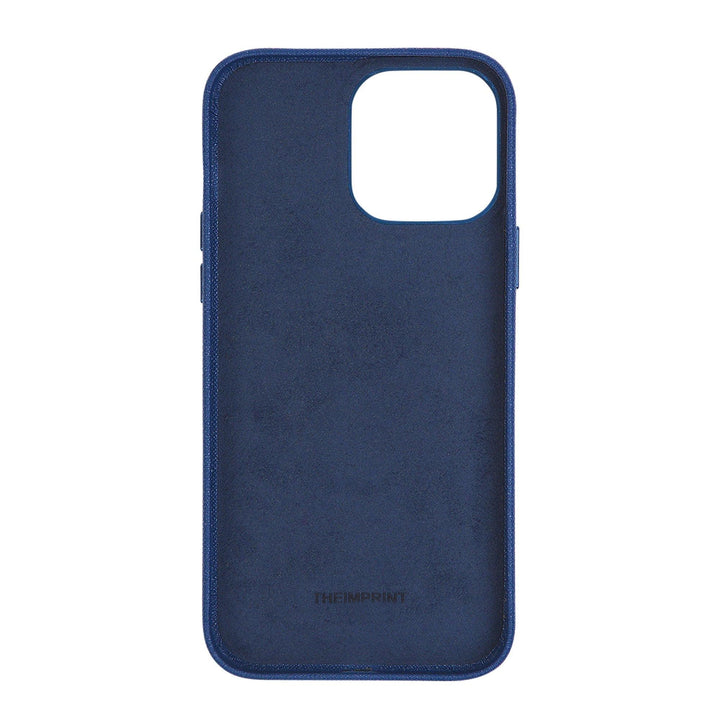 Navy - iPhone 14 Series Full Wrap Saffiano Phone Case - THEIMPRINT PTE LTD