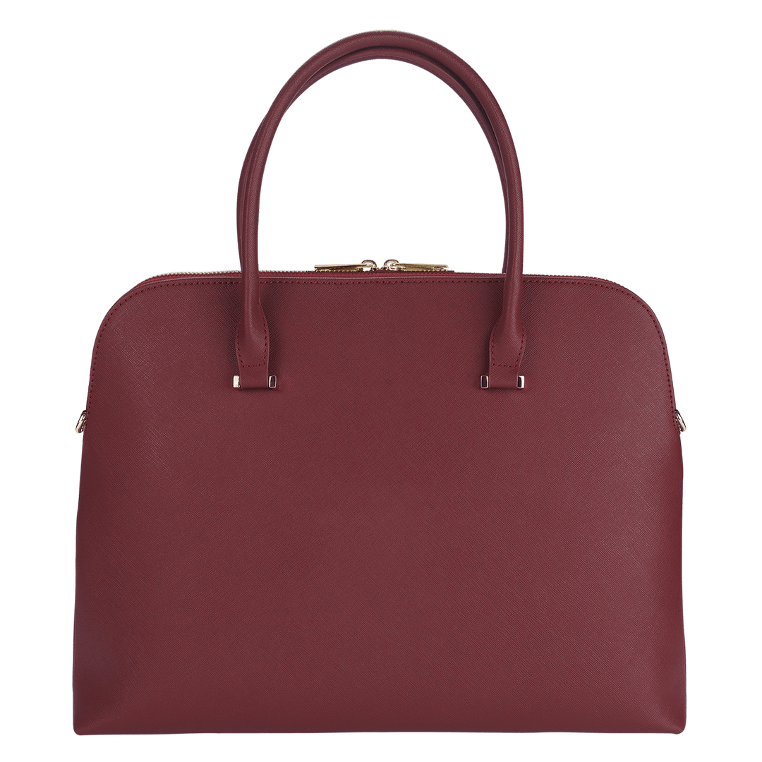 Burgundy - Saffiano Laptop Bag - THEIMPRINT PTE LTD
