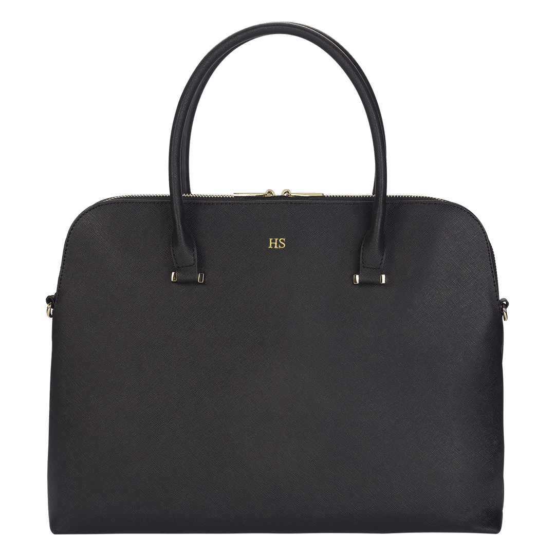 Black - Saffiano Laptop Bag - THEIMPRINT PTE LTD