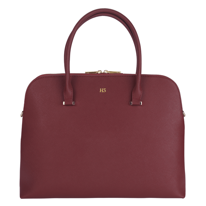 Burgundy - Saffiano Laptop Bag - THEIMPRINT PTE LTD