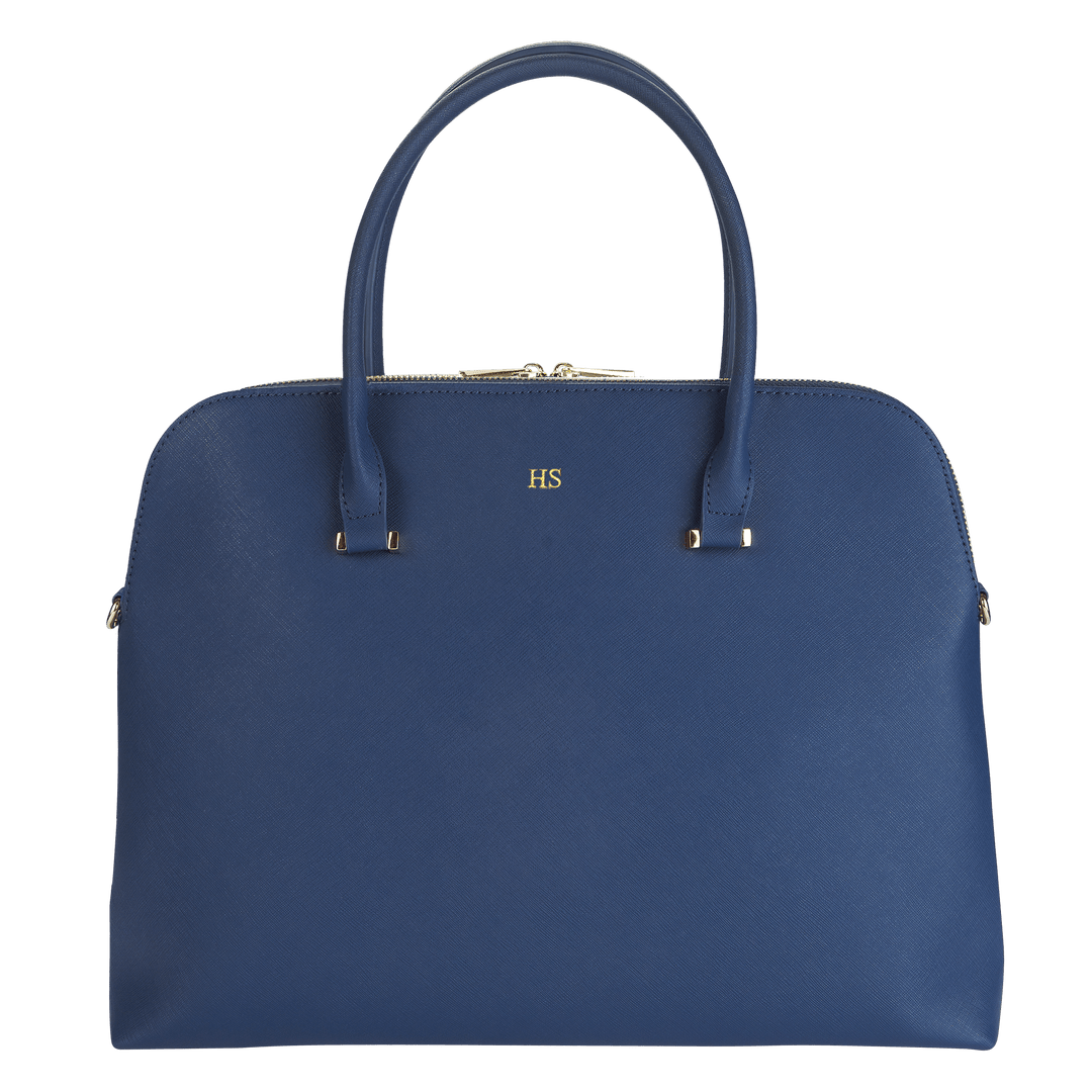 Navy - Saffiano Laptop Bag - THEIMPRINT PTE LTD
