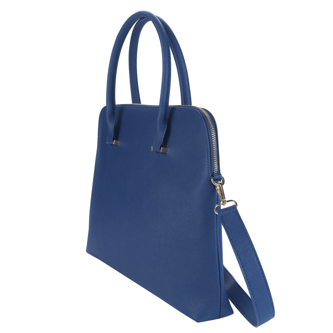 Navy - Saffiano Laptop Bag - THEIMPRINT PTE LTD
