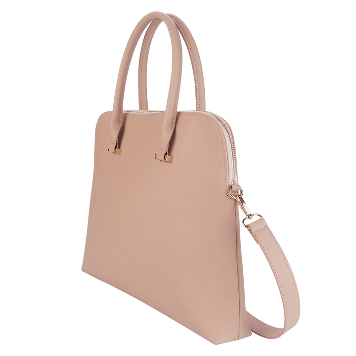Nude - Saffiano Laptop Bag - THEIMPRINT PTE LTD