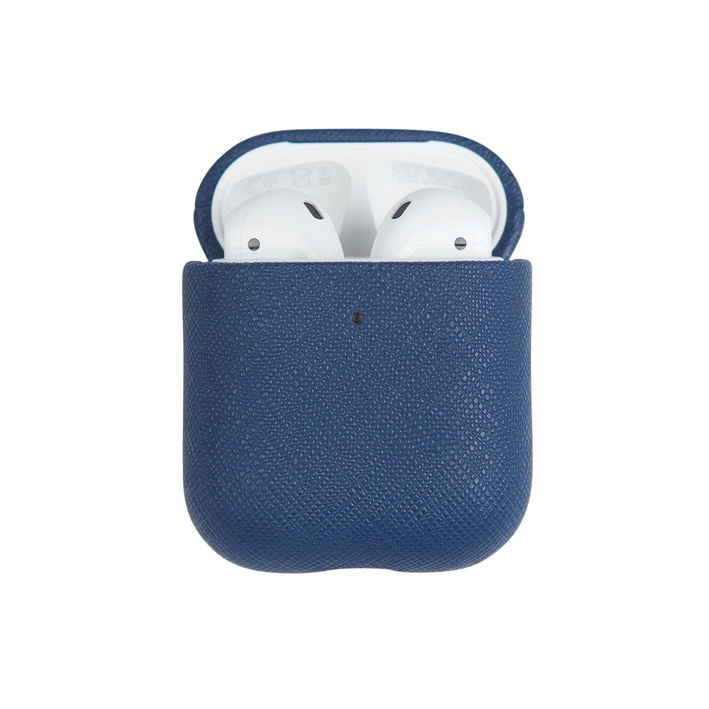 Navy - Saffiano AirPod Case Cover - THEIMPRINT