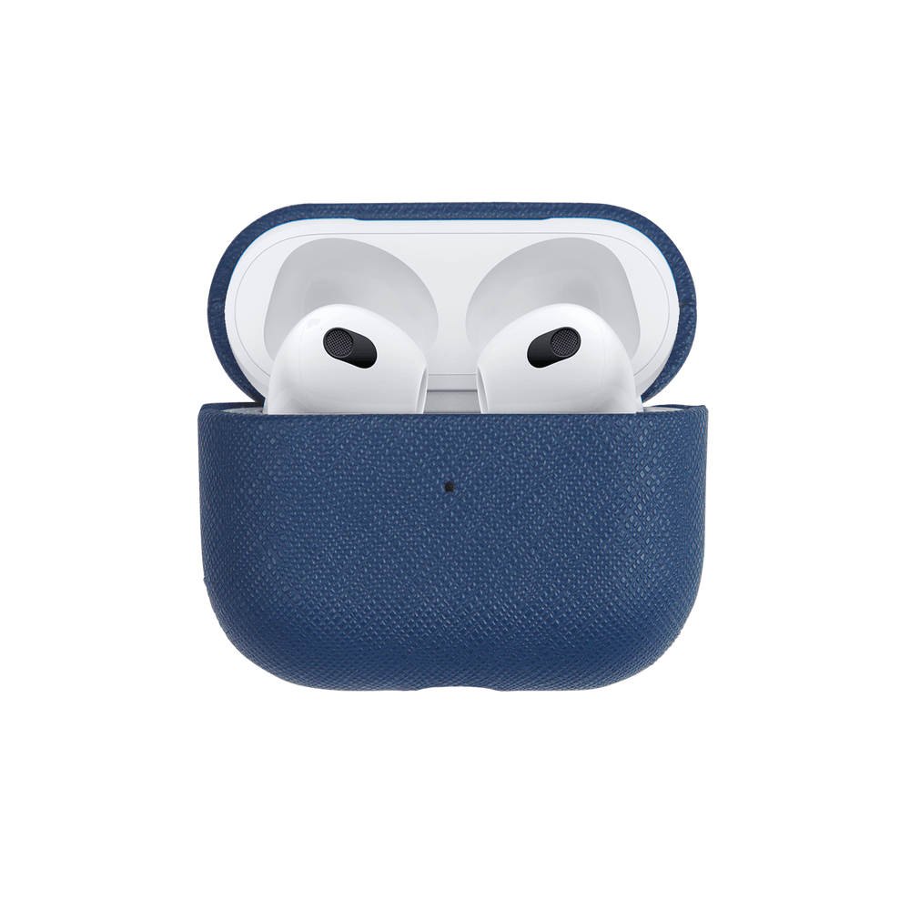 Navy - Saffiano AirPods Case Cover Gen 3 - THEIMPRINT PTE LTD