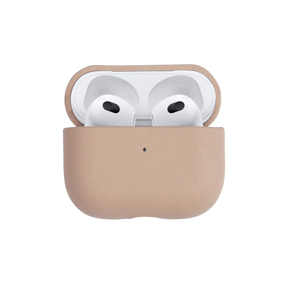 Nude - Saffiano AirPods Case Cover Gen 3 - THEIMPRINT PTE LTD