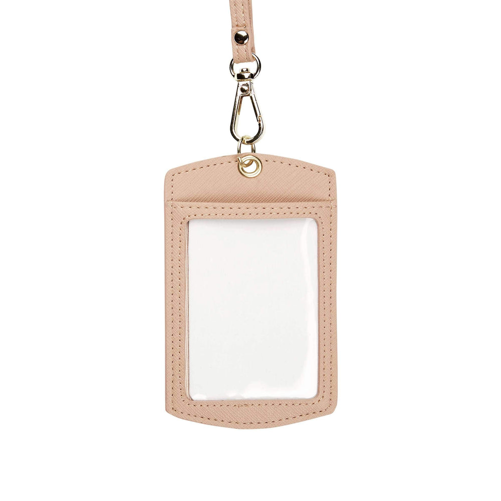Nude - Saffiano ID Cardholder Lanyard | Personalise | TheImprint Singapore