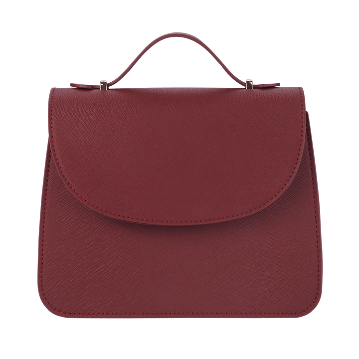 Burgundy - Saffiano Shoulder Bag