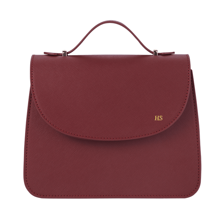 Burgundy - Saffiano Shoulder Bag