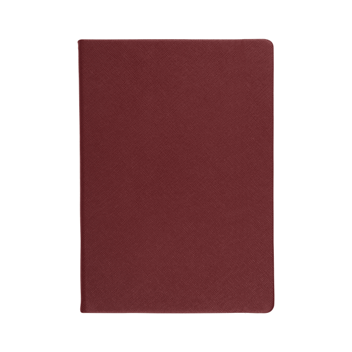 Burgundy - A5 Saffiano Notebook - THEIMPRINT PTE LTD