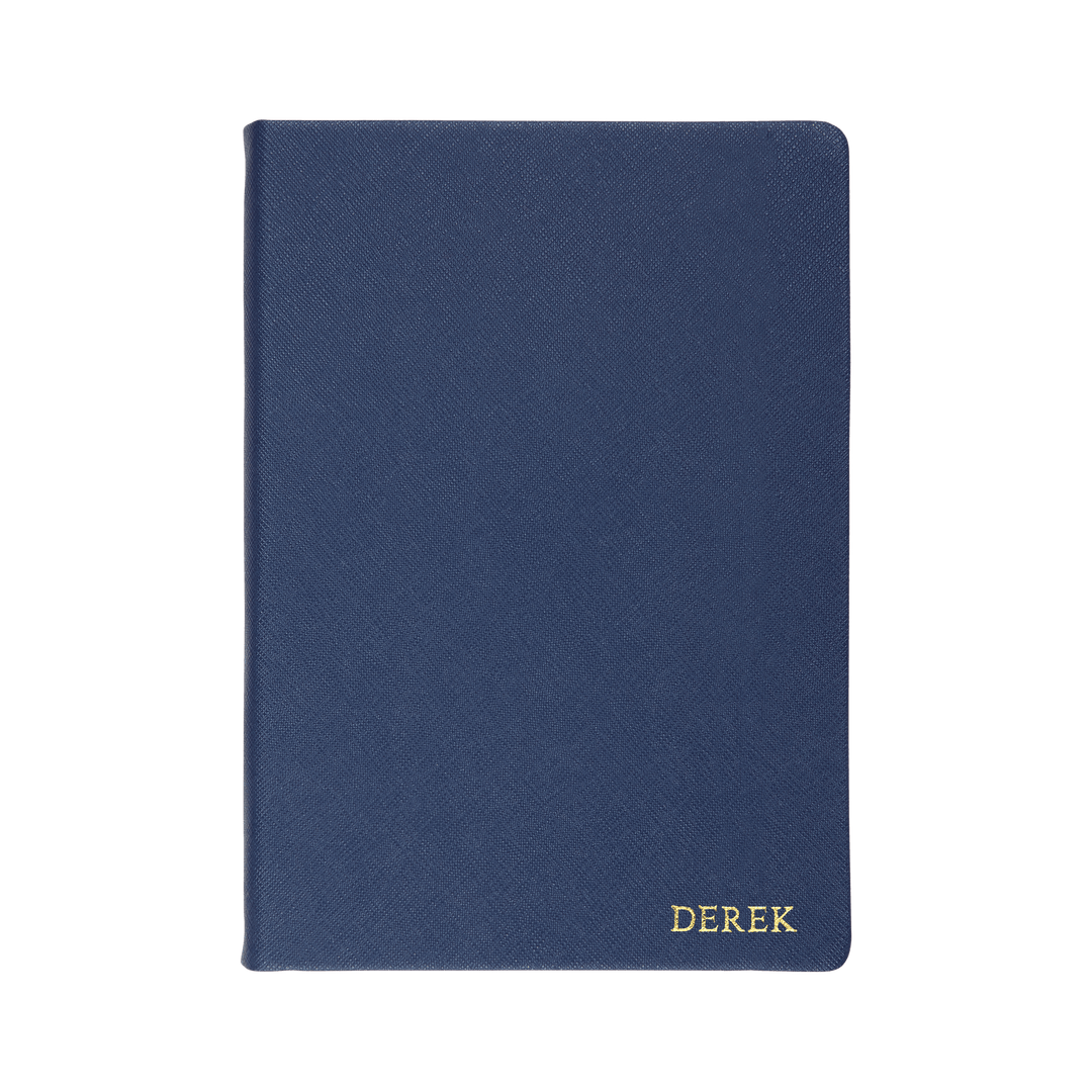 Navy - A5 Saffiano Notebook - THEIMPRINT PTE LTD