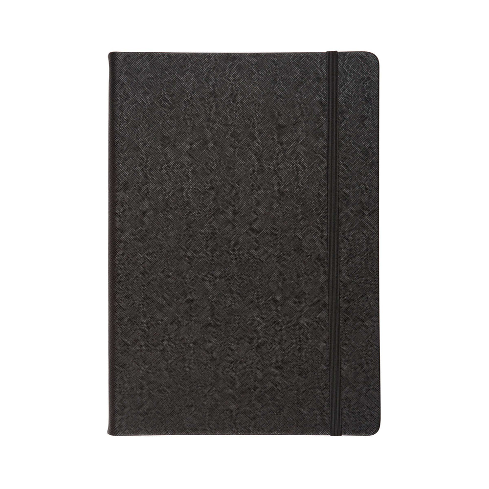 Black - A5 Saffiano Notebook | Personalise | TheImprint Singapore