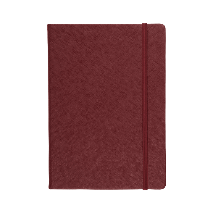 Burgundy - A5 Saffiano Notebook | Personalise | TheImprint Singapore