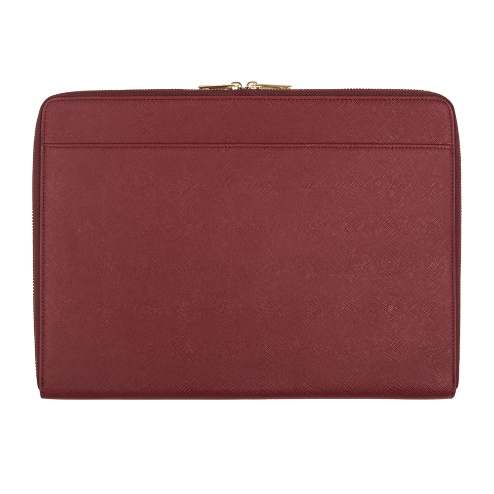 Burgundy - Saffiano Laptop Sleeve | Personalise | TheImprint Singapore
