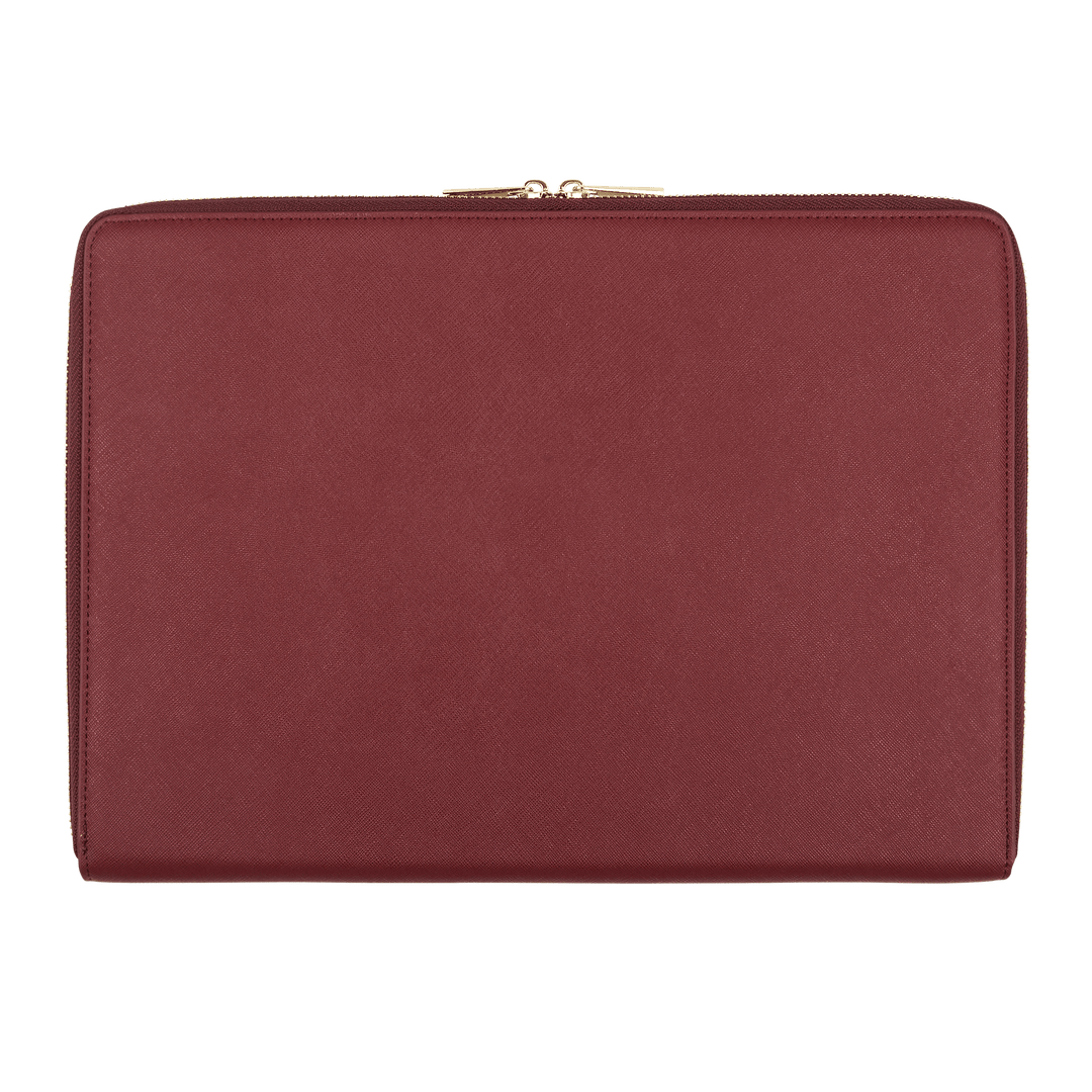 Burgundy - Saffiano Laptop Sleeve | Personalise | TheImprint Singapore