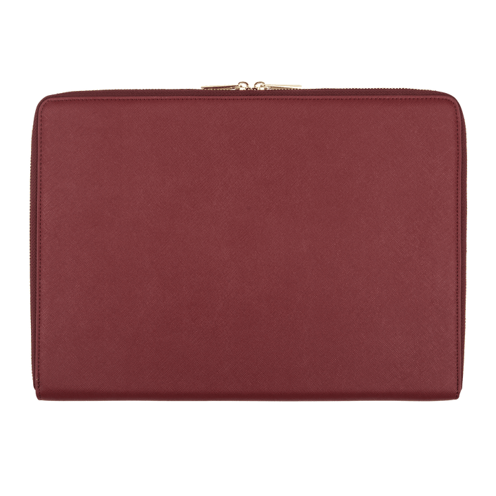 Burgundy - Saffiano Laptop Sleeve | Personalise | TheImprint Singapore