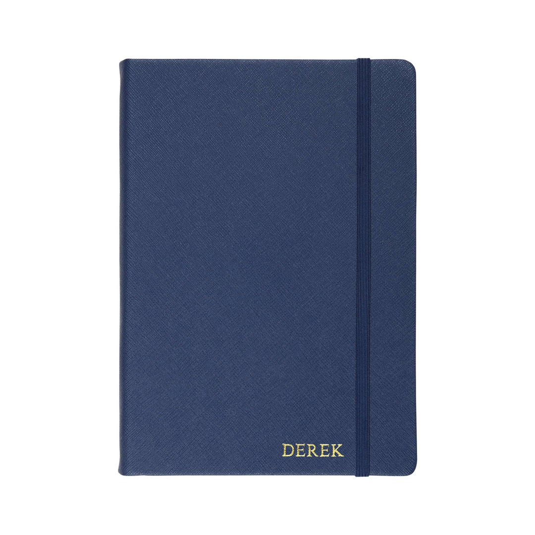 Navy - A5 Saffiano Notebook | Personalise | TheImprint Singapore