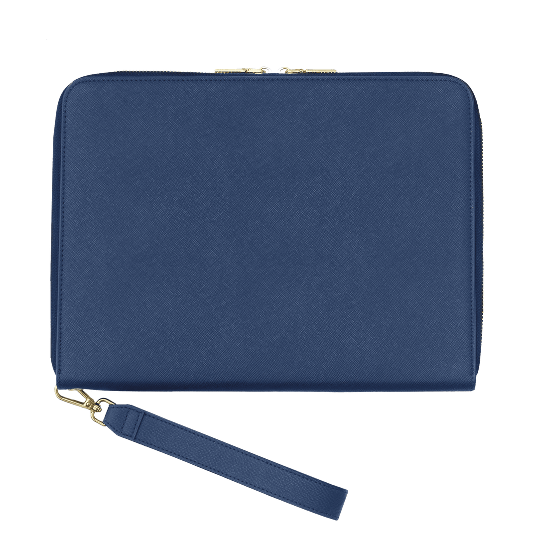 Navy - Large Saffiano Pouch - THEIMPRINT PTE LTD