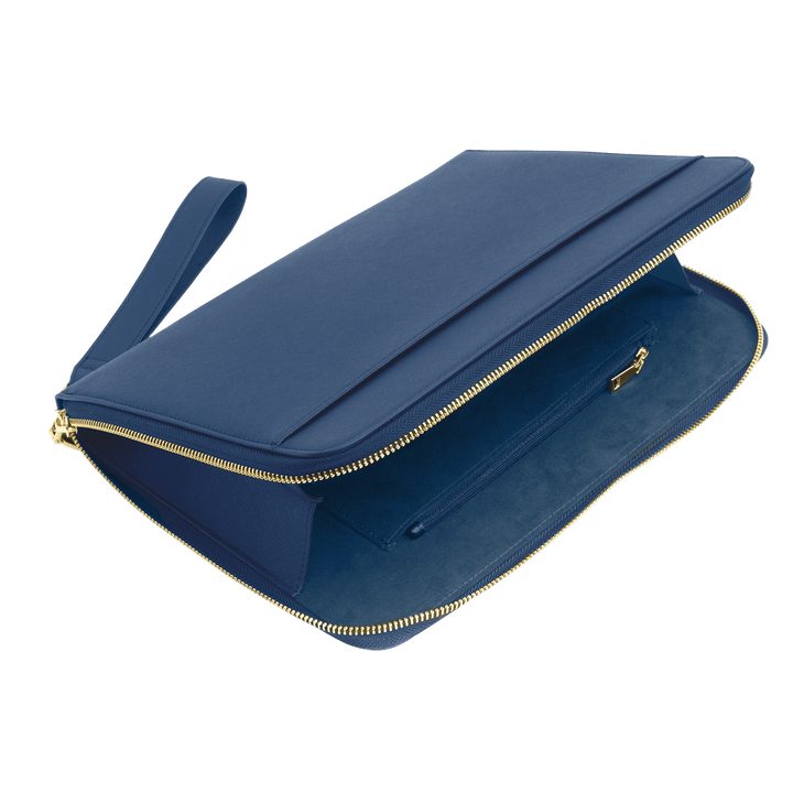 Navy - Large Saffiano Pouch - THEIMPRINT PTE LTD