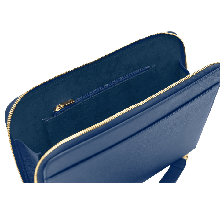 Navy - Large Saffiano Pouch - THEIMPRINT PTE LTD