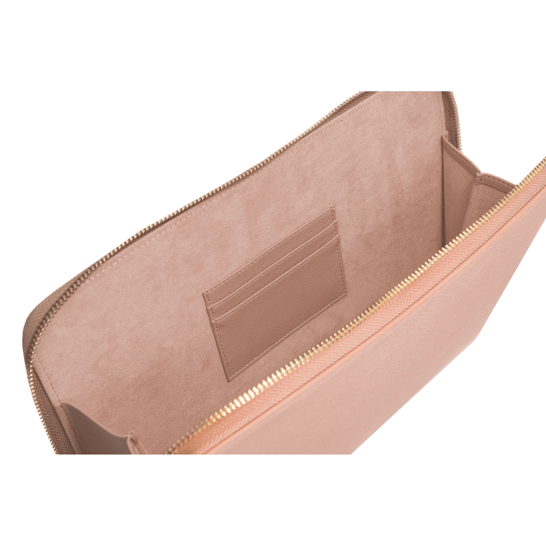 Nude - Large Saffiano Pouch - THEIMPRINT PTE LTD