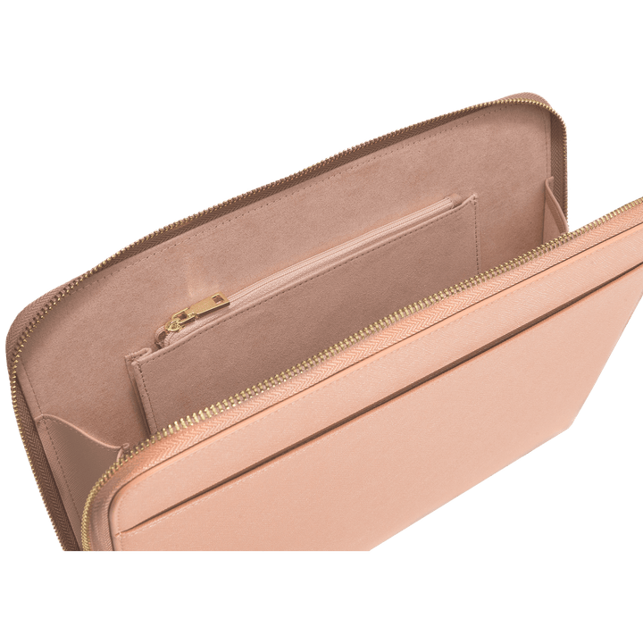 Nude - Large Saffiano Pouch - THEIMPRINT PTE LTD