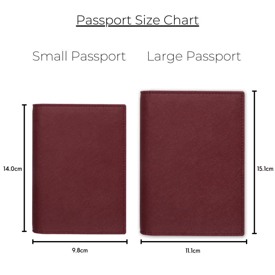 Burgundy - Saffiano Passport Cover