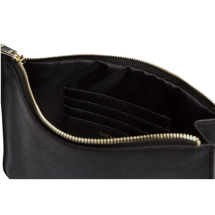 Black - Small Saffiano Pouch | Personalise | TheImprint Singapore