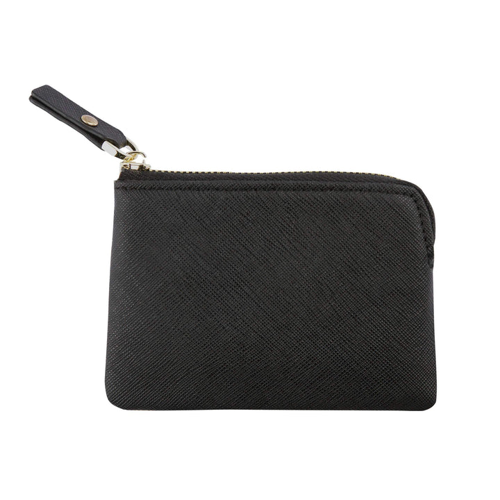 Black - Saffiano Coin Pouch | Personalise | TheImprint Singapore