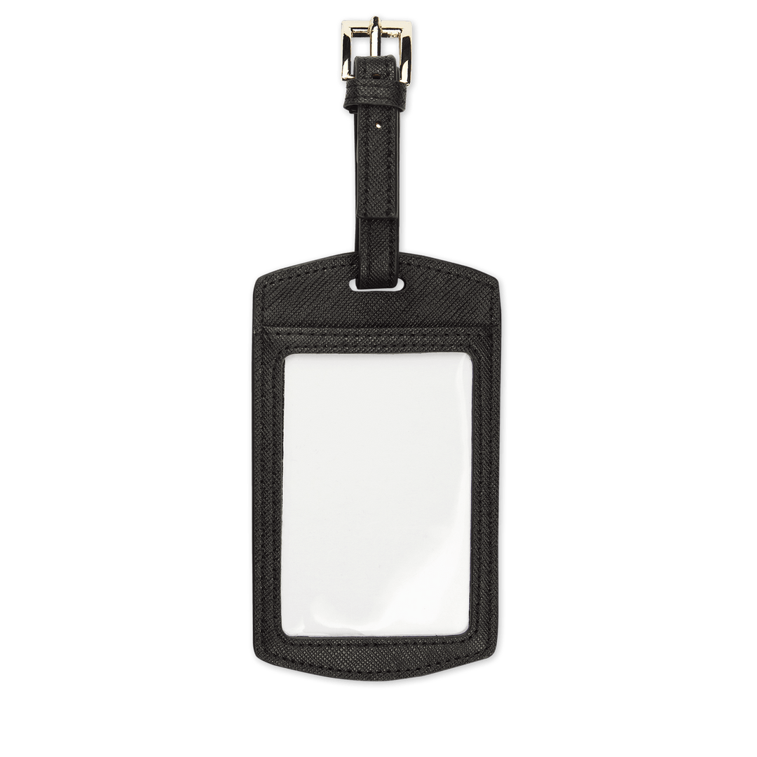 Black Saffiano Luggage Tag | Personalise | TheImprint Singapore