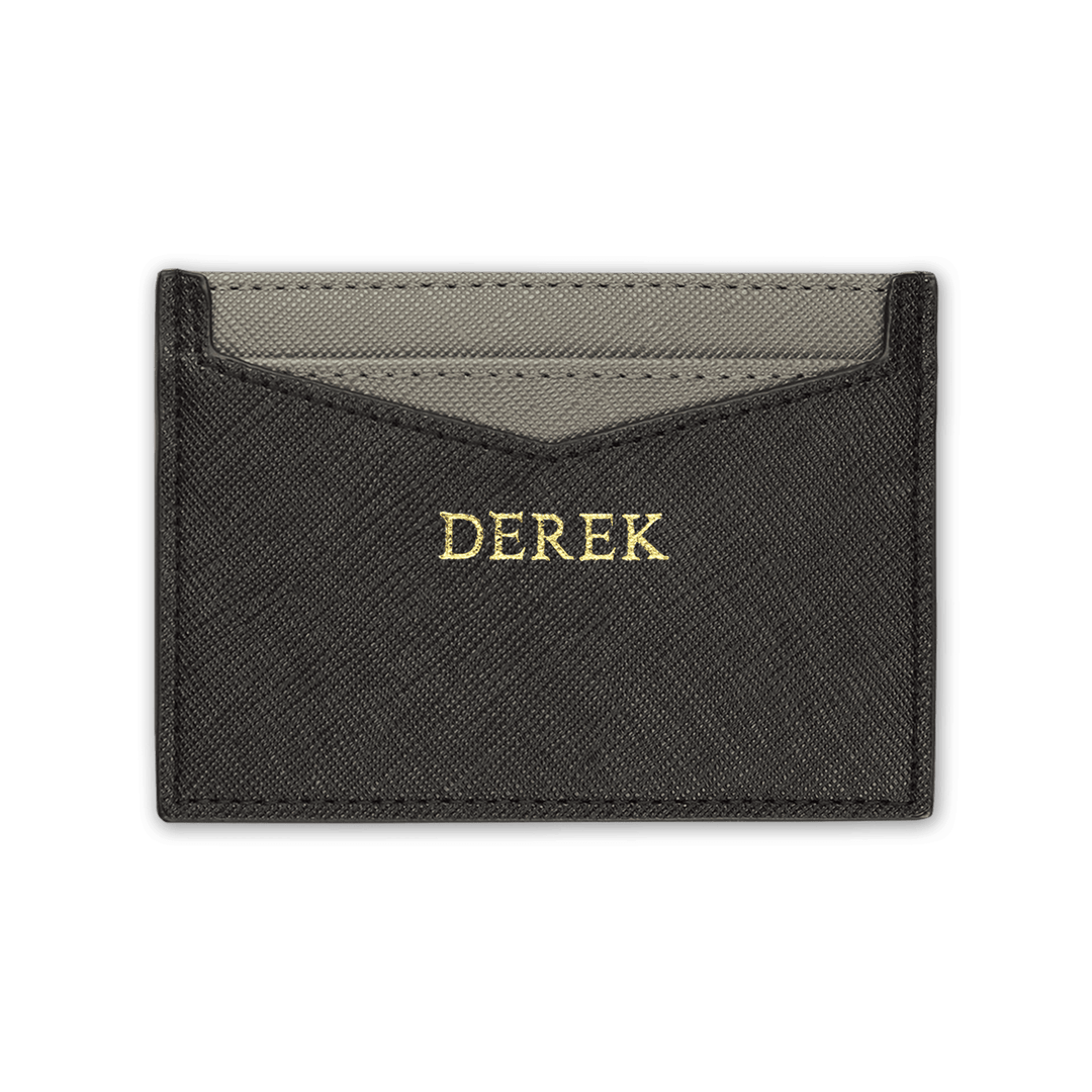 Black Saffiano Cardholder | Personalise | TheImprint Singapore