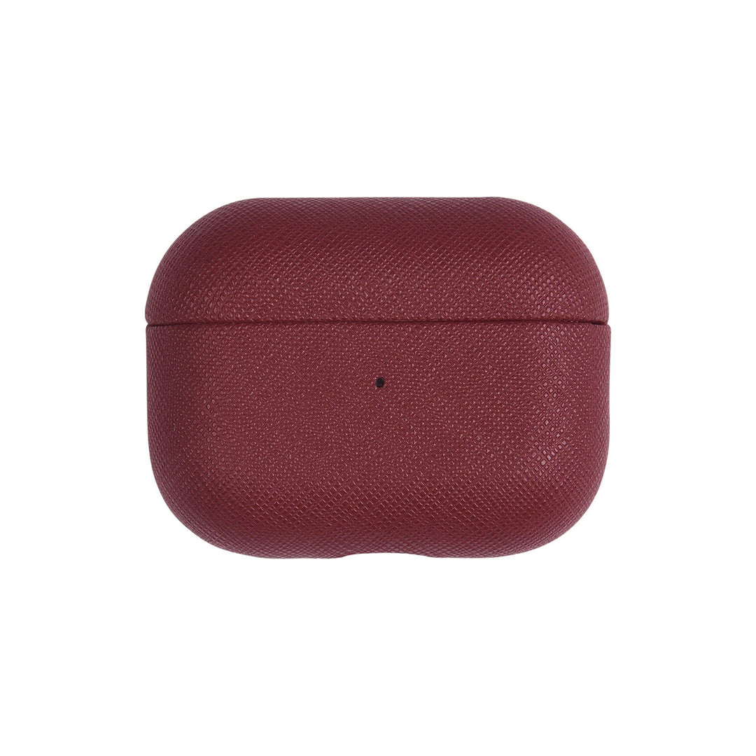 Burgundy - Saffiano AirPod Pro Case Cover - THEIMPRINT