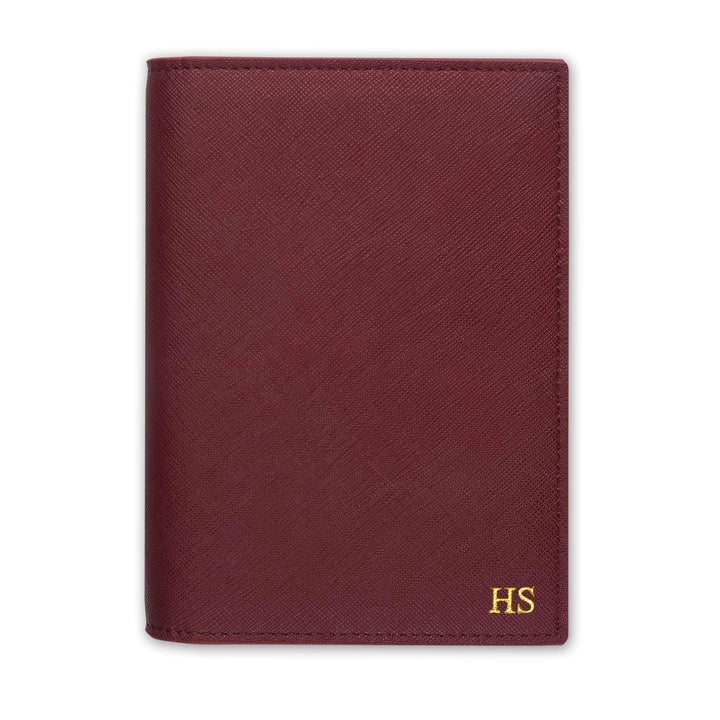 Burgundy - Saffiano Passport Cover | Personalise | TheImprint Singapore