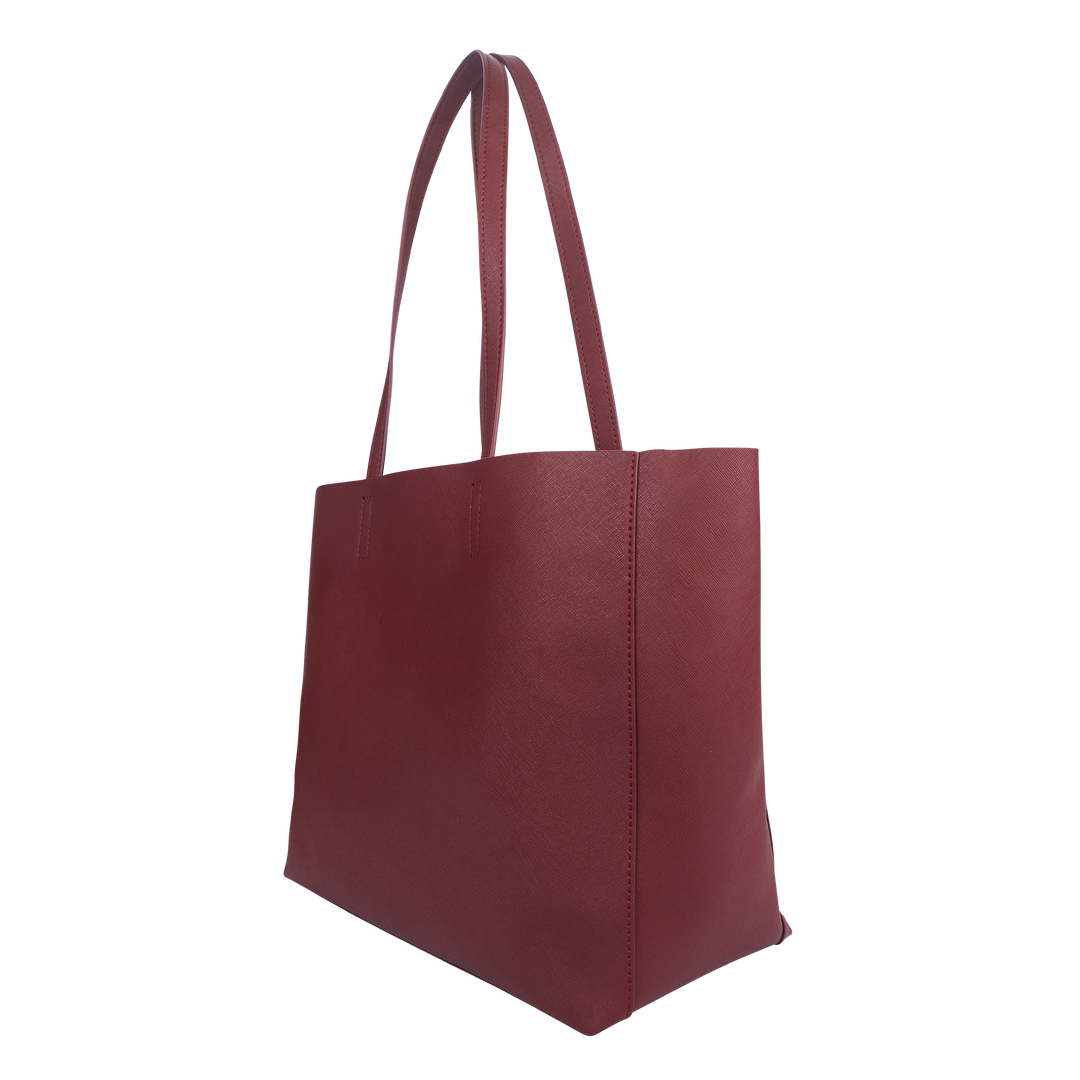 Burgundy - Saffiano Tote Bag