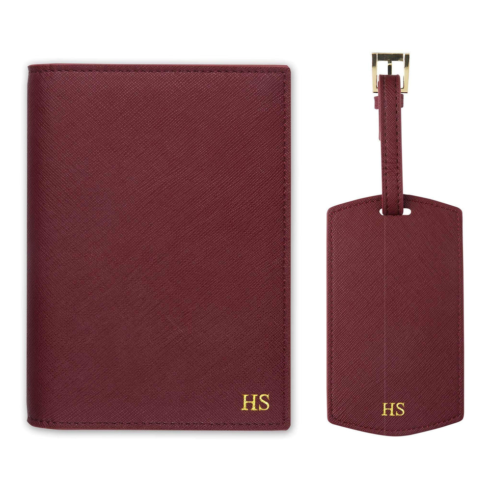 Travel Bundle Set - Passport Cover & Luggage Tag | Personalise | TheImprint Singapore