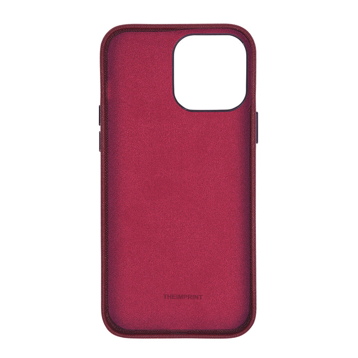 Burgundy - iPhone 13 Series Full Wrap Saffiano Phone Case