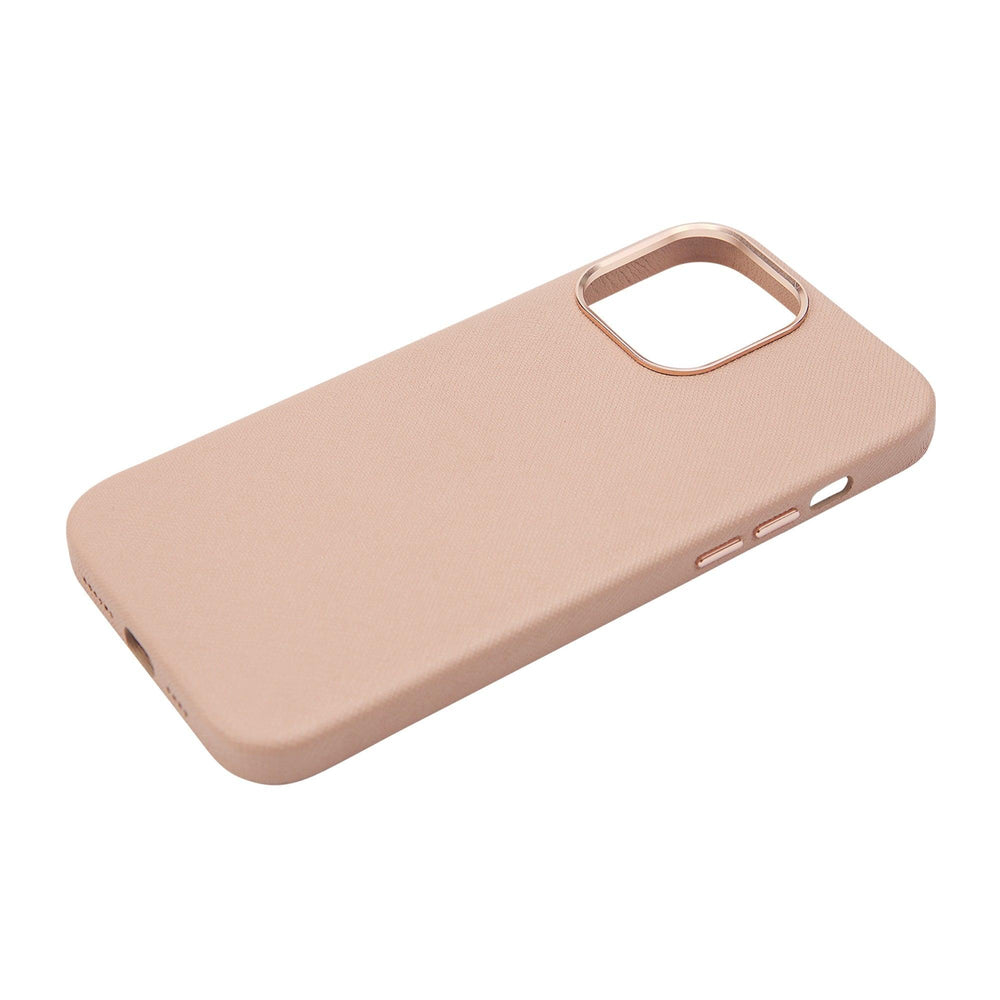 Nude - iPhone 14 Series Full Wrap Saffiano Phone Case - THEIMPRINT PTE LTD