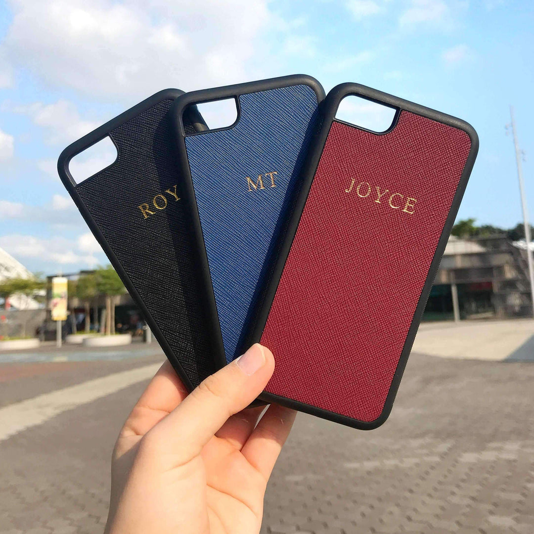 Navy - Samsung S10 Saffiano Phone Case | Personalise | TheImprint Singapore