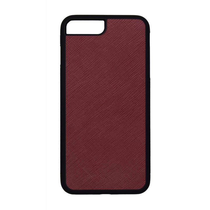 Burgundy - iPhone 7 Plus / 8 Plus Saffiano Phone Case | Personalise | TheImprint Singapore