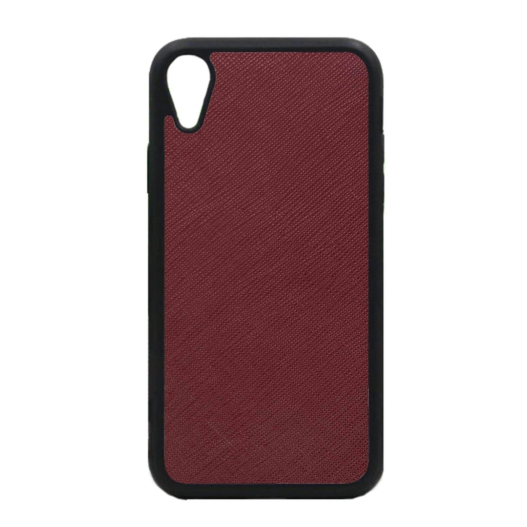 Burgundy - iPhone XR Saffiano Phone Case | Personalise | TheImprint Singapore
