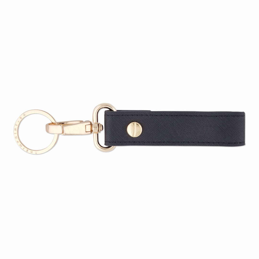 Black Saffiano Keychain | Personalise | TheImprint Singapore