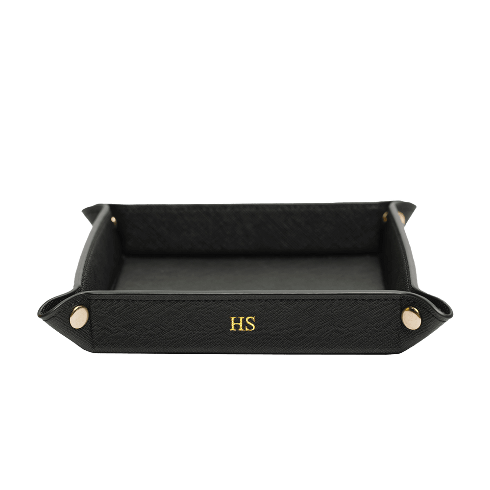 Saffiano Leather Tray - Black - THEIMPRINT PTE LTD