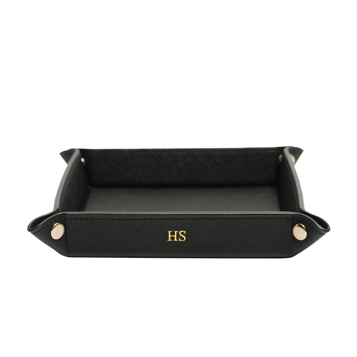 Saffiano Leather Tray - Black - THEIMPRINT PTE LTD