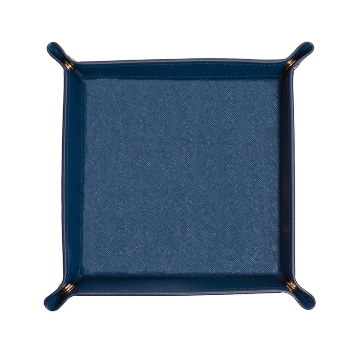 Saffiano Leather Tray - Navy - THEIMPRINT PTE LTD