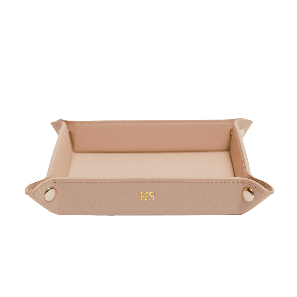 Saffiano Leather Tray - Nude - THEIMPRINT PTE LTD
